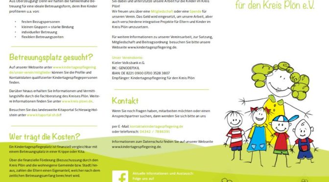 Kindertagespflegering für den Kreis Plön e.V. - Unser Flyer